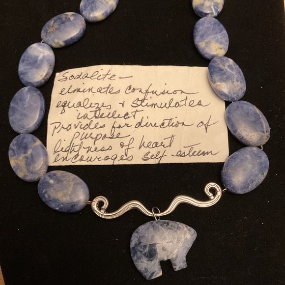 Handcrafted Sodalite Gemstone Earrings - Picture 3 of 3